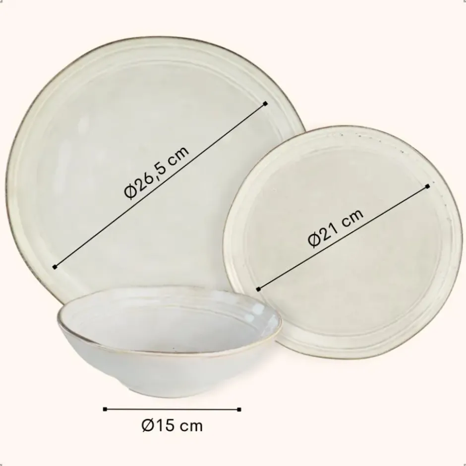 OTIX Serviesset 18 Delig LILY - Beige
