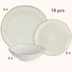 OTIX Serviesset 18 Delig LILY - Beige