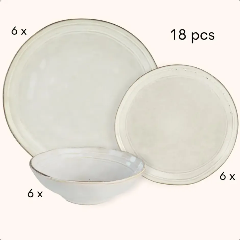 OTIX Serviesset 18 Delig LILY - Beige