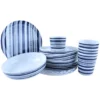 OTIX Serviessets 12 Delig Stripes - Blauw
