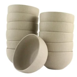 OTIX Soepkommen 12 Delig Teak - Beige