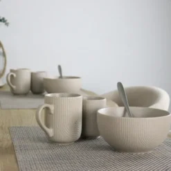 OTIX Soepkommen 12 Delig Teak - Beige