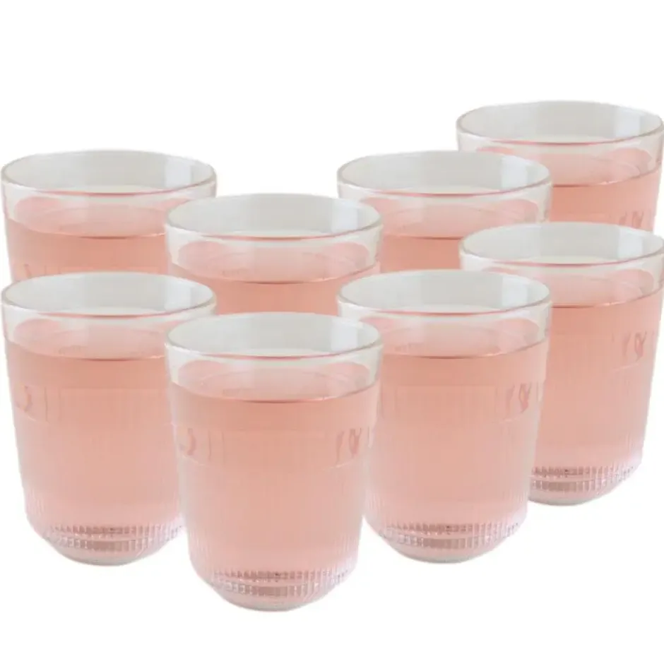 OTIX Theemok Drinkglazen Koffiemok Limonade glazen 320ml Set van 8