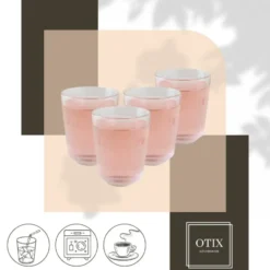 OTIX Theemok Drinkglazen Koffiemok Limonade glazen 320ml Set van 8