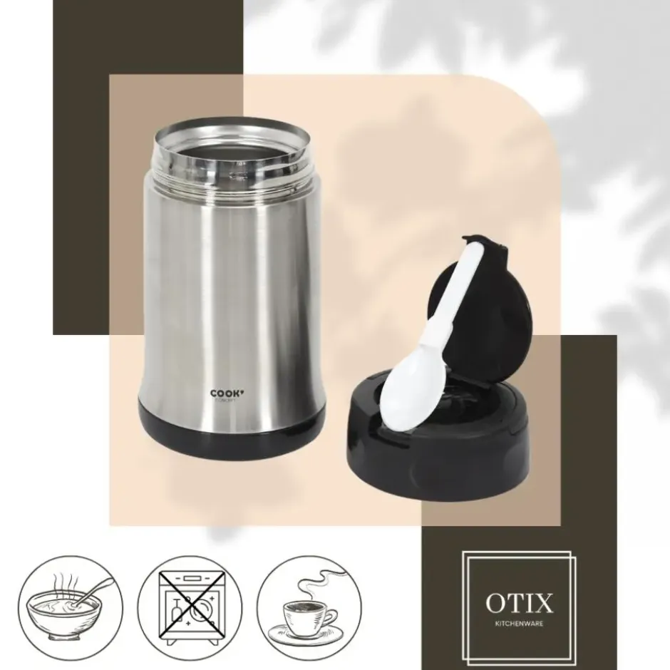 OTIX Thermosfles 2 Stuks Soep Soepbeker Thermosbeker met Lepel