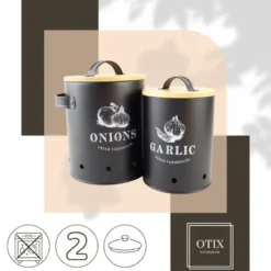 OTIX Voorraadpotten 2 Stuks Aries - Zwart