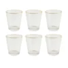OTIX Waterglazen Set van 6 Stapelbaar 350 ml Met gouden rand Reliëf Ribbel
