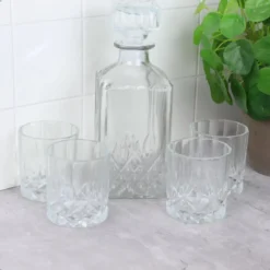 OTIX Whiskey Karaf 4 glazen 5-delig Transparant 900/230 ml Glas