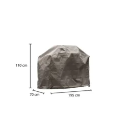 Outdoor Covers barbecue hoes - grijs - 195x70x110 cm