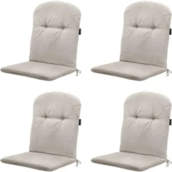 Panama - Kuipstoelkussen Hoge rug - Set van 4