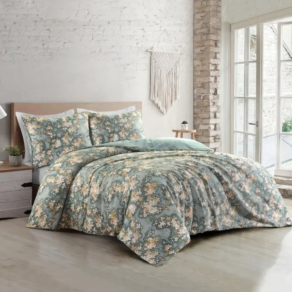 Papillon dekbedovertrek Aurora - 240x200/220 cm - Groen