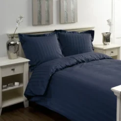 Papillon dekbedovertrek Satijn Streep - 140x200/220 cm - Blauw