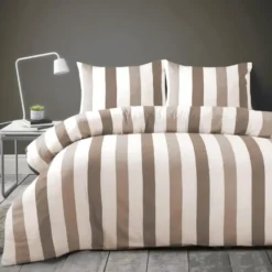 Papillon dekbedovertrek Scott - 140x200/220 cm - Taupe