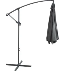 Parasol - duurzame Zweefparasol Ø300 cm – Kantelbaar - 3 meter doorsnede - Grijs