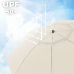 Parya Garden - Strandparasol, Ø 160 cm - Grijs