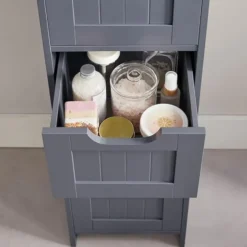 Parya Home Badkamerkast, badkamerkast, zijkast met 4 laden