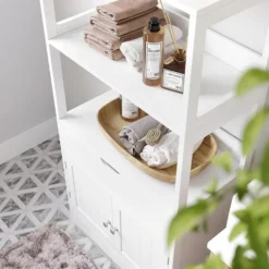 Parya Home - Badkamerkast - 2 Planken - 1 Lade - 2 Deuren