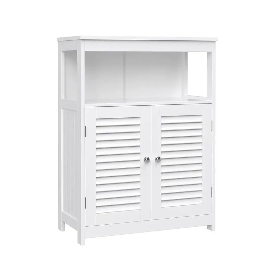 Parya Home - Badkamerkast - Vrijstaande Kast - 2 Deuren - Hout - Wit