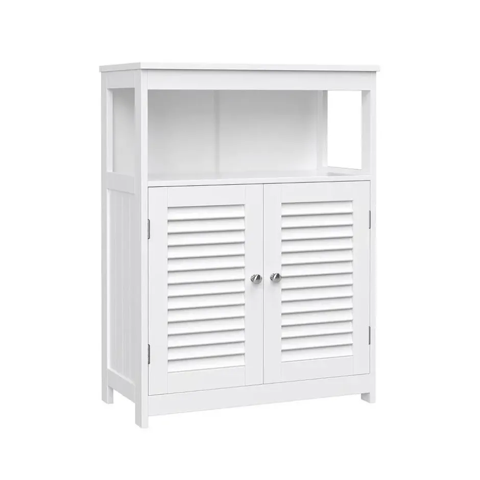 Parya Home - Badkamerkast - Vrijstaande Kast - 2 Deuren - Hout - Wit
