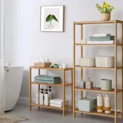 Parya Home - Bamboe Badkamerrek - Opbergrek 3-etage's - Naturel