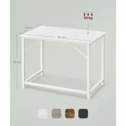 Parya Home Compact Bureau – Modern computerbureau -metalen frame