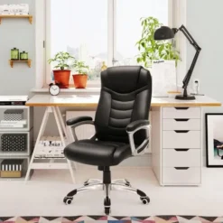 Parya Home - Ergonomische Bureaustoel - Kunststof - Zwart