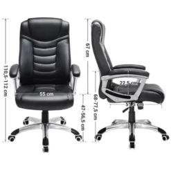 Parya Home - Ergonomische Bureaustoel - Kunststof - Zwart