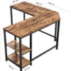 Parya Home - Hoekbureau - 138 x 50 x 75 cm - Metaal - Bruin