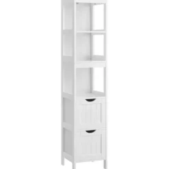 Parya Home - Hoge Badkamerkast - Hout - Wit