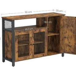 Parya Home Industrieel Dressoir – Keukenkast met 3 deuren