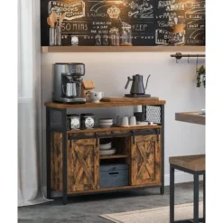 Parya Home Industrieel Sideboard –Keukenkastje met 2 schuifdeuren