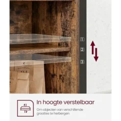 Parya Home Industrieel Sideboard –Keukenkastje met 2 schuifdeuren