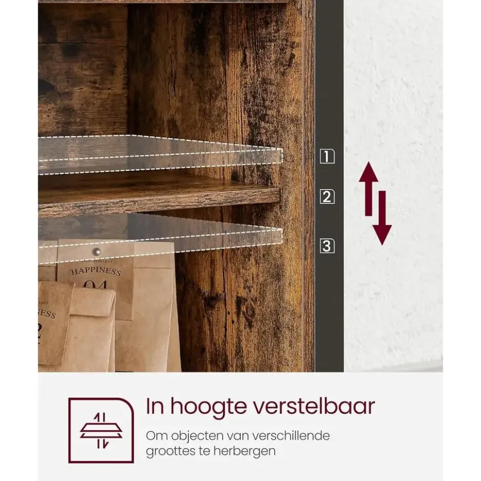 Parya Home Industrieel Sideboard –Keukenkastje met 2 schuifdeuren