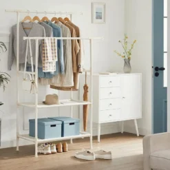 Parya Home - Kledingrek - Belastbaar tot 70 kg - wit