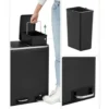 Parya Home 54L Prullenbak zwart