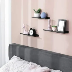 Parya Home Metalen wandplanken, set van 3, zwevende planken