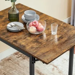 Parya Home Opvouwbare eettafel Vintage Bruin/Zwart