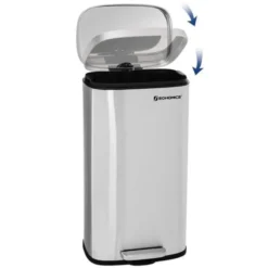 Parya home RVS Pedaalemmer - 30 liter - Rechthoekig