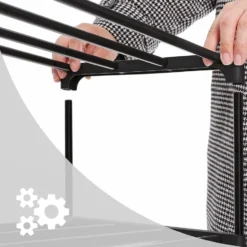 Parya Home schoenenrek met 3-lagen - metalen - zwart