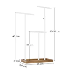 Parya Home - Sierradenrek - Oorbellenstandaard - 2-in-1 - Hout - Wit