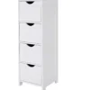 Parya Home - Smalle Ladekast met 4 Lades - Hout - Wit