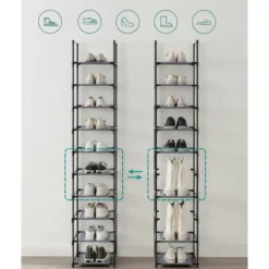 Parya Home Smal Schoenenrek – 10-laags schoenenopberger