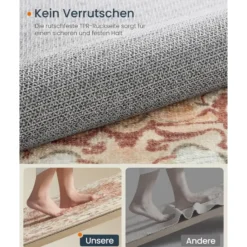 Parya Home Vloerkleed Antislip - Cappuccino Beige 80 x 150 cm