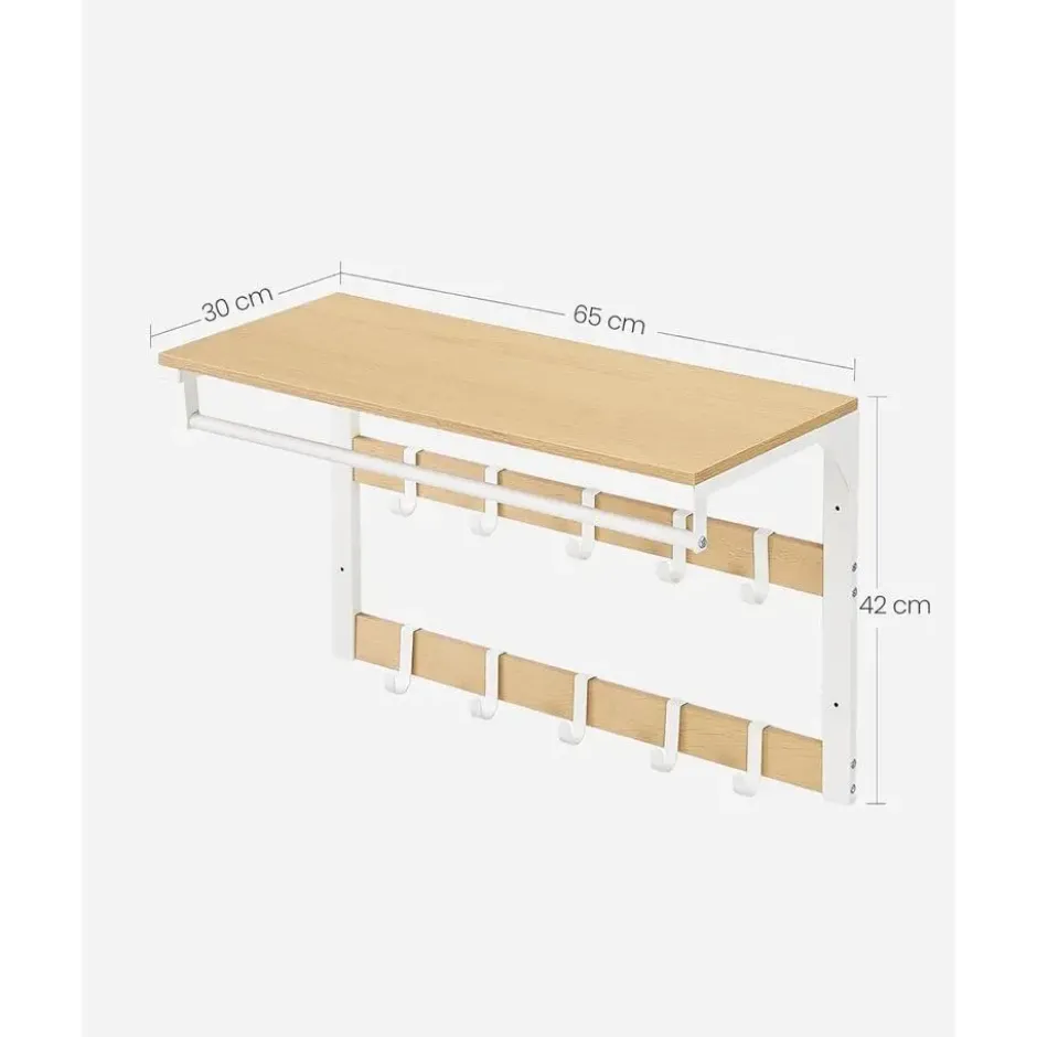 Parya Home Wandkapstok met Opbergruimte – Halorganizer