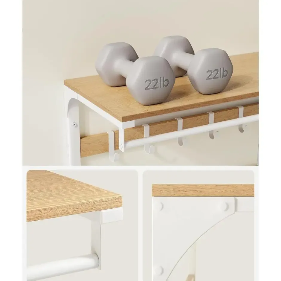 Parya Home Wandkapstok met Opbergruimte – Halorganizer