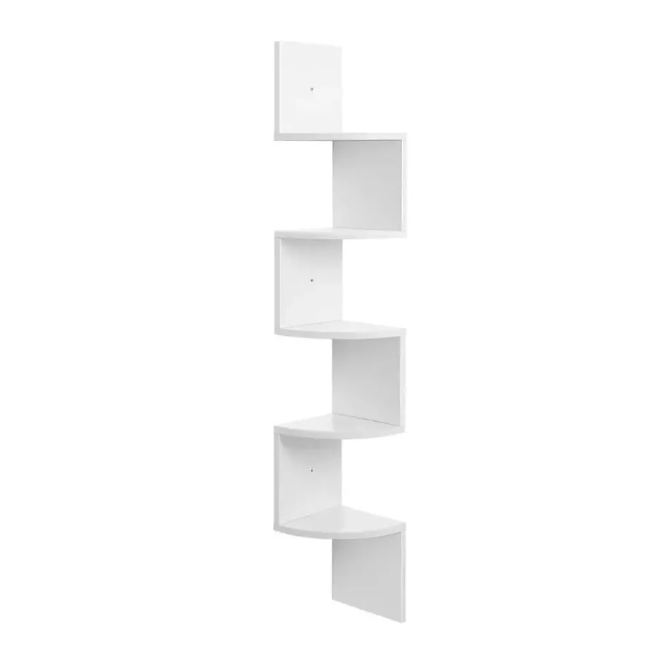 Parya Home Wandplank - 5 planken - Vintage - Wit