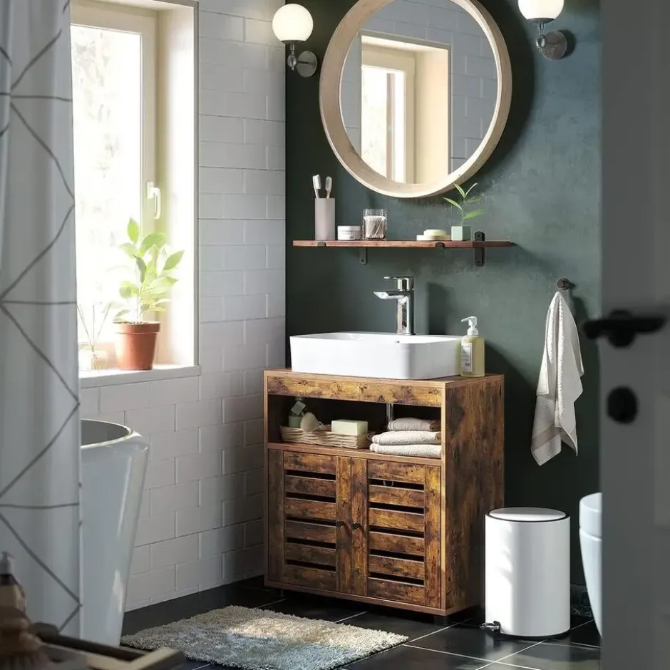 Parya Home Wastafelmeubel – Badkamerkast met verstelbare plank
