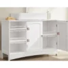 Parya Home - Wastafelonderkast -Badkamerkast - 2 Deuren - 2 Planken - Hout - Wit