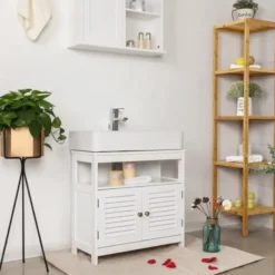 Parya Home Wastafelonderkast, zonder wastafel, veel opslag, wit