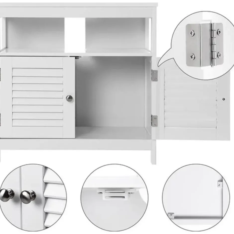 Parya Home Wastafelonderkast, zonder wastafel, veel opslag, wit